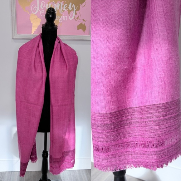 The Handloom Accessories - Handmade Yak Wool Purple Scarf
